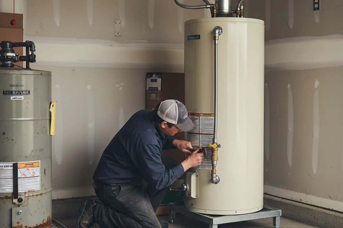 Water heater and shutoff valve replacement in Crawford